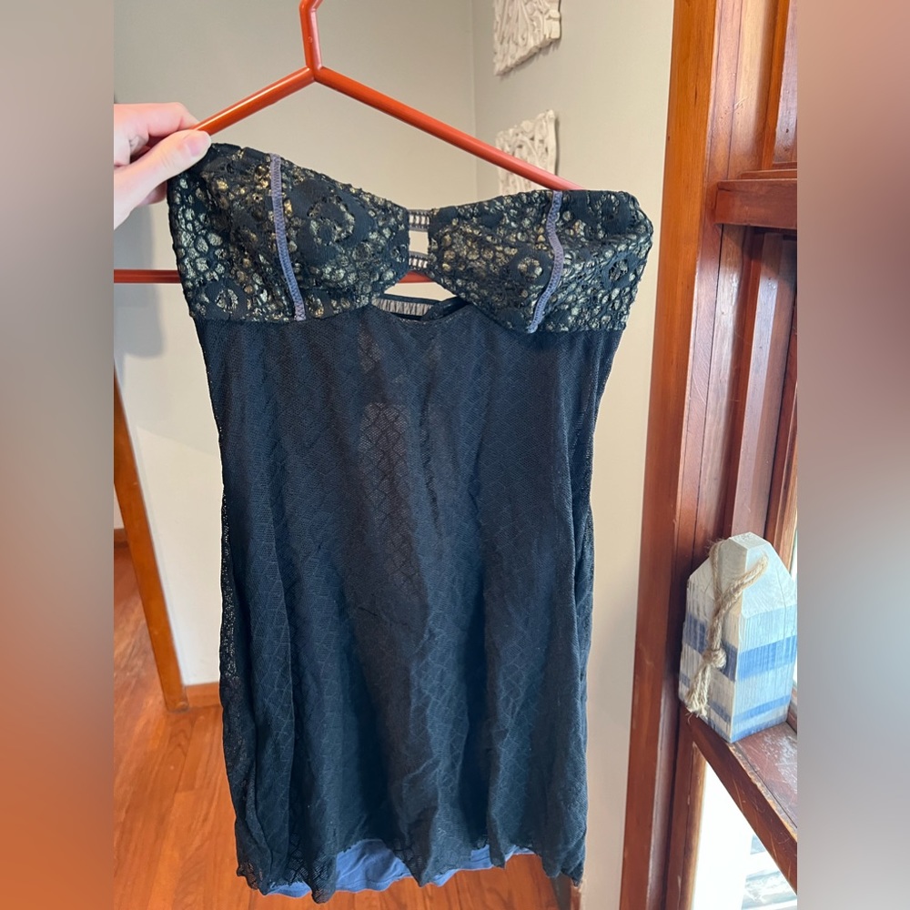 Intimately Free People black and navy intimate dress or sleepwear XS